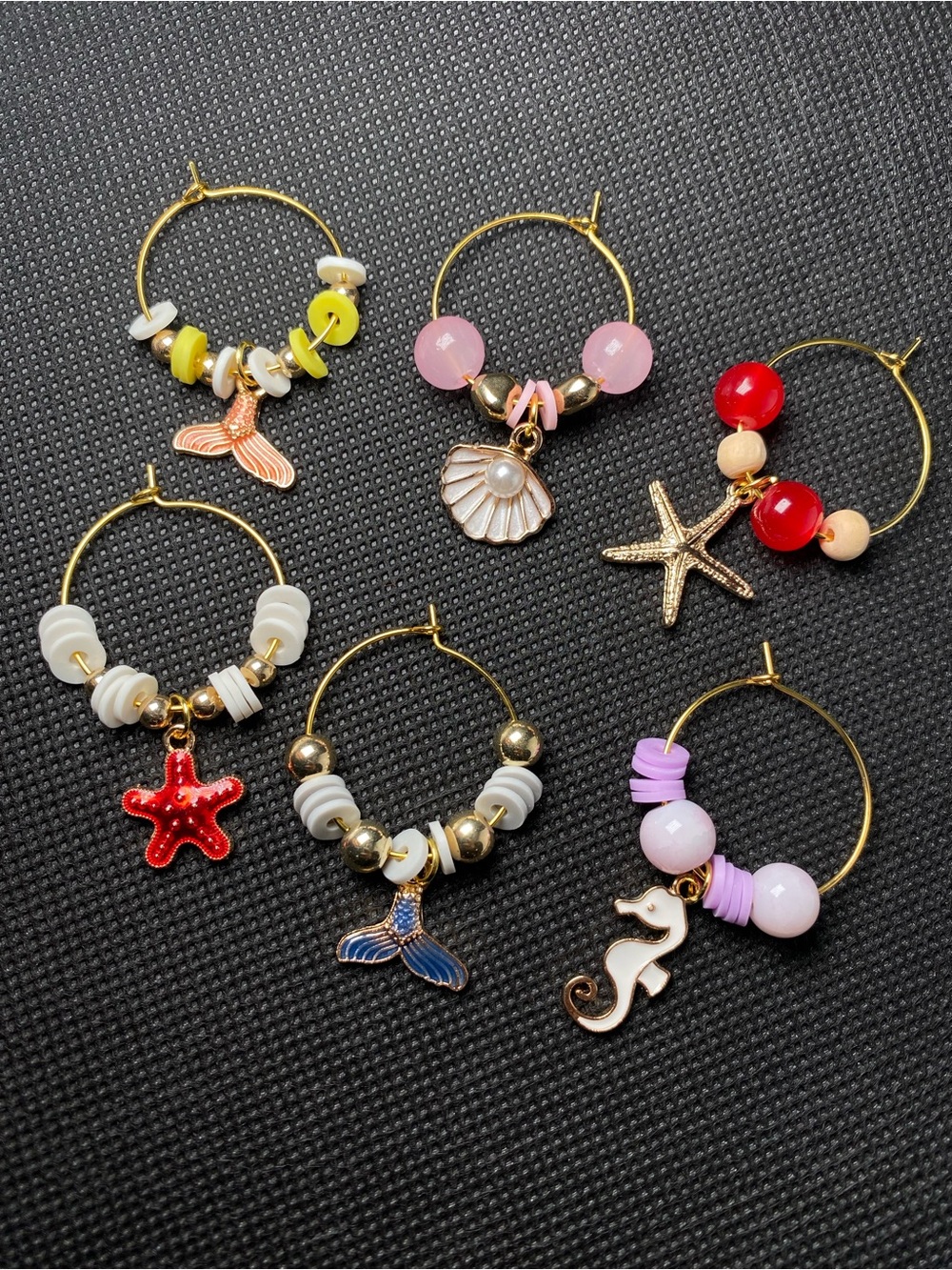 Wine charms -diy (handmade) read description